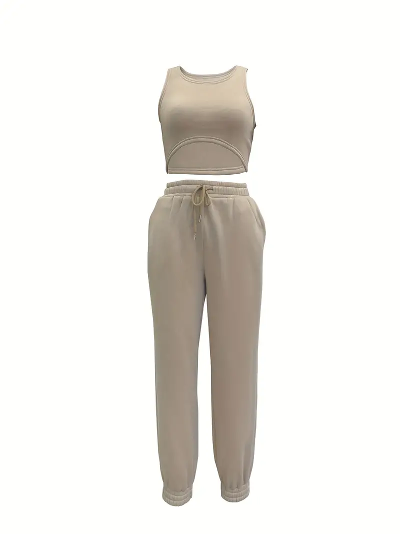 Solid Casual Three-piece Set - Image 4