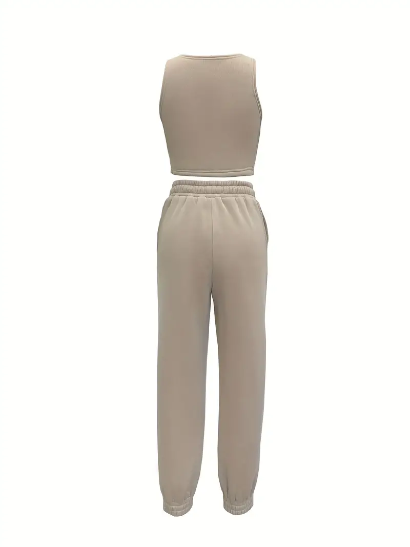 Solid Casual Three-piece Set - Image 5