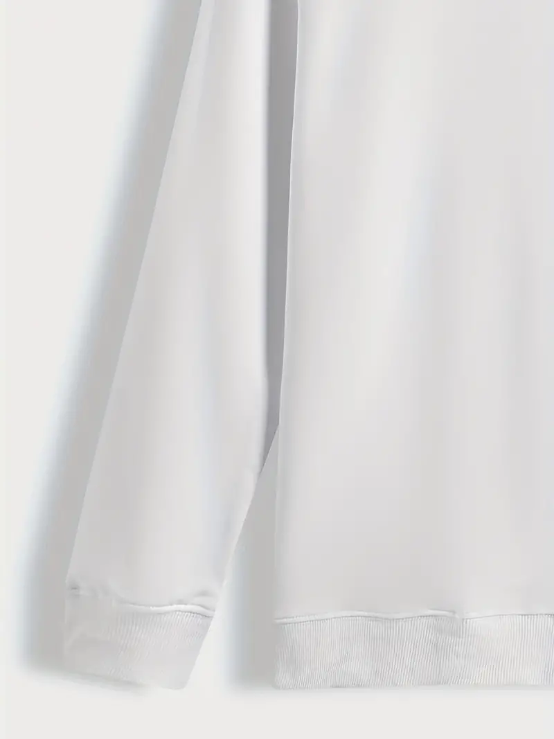 Solid Crew Neck Pullover Sweatshirt - Image 5